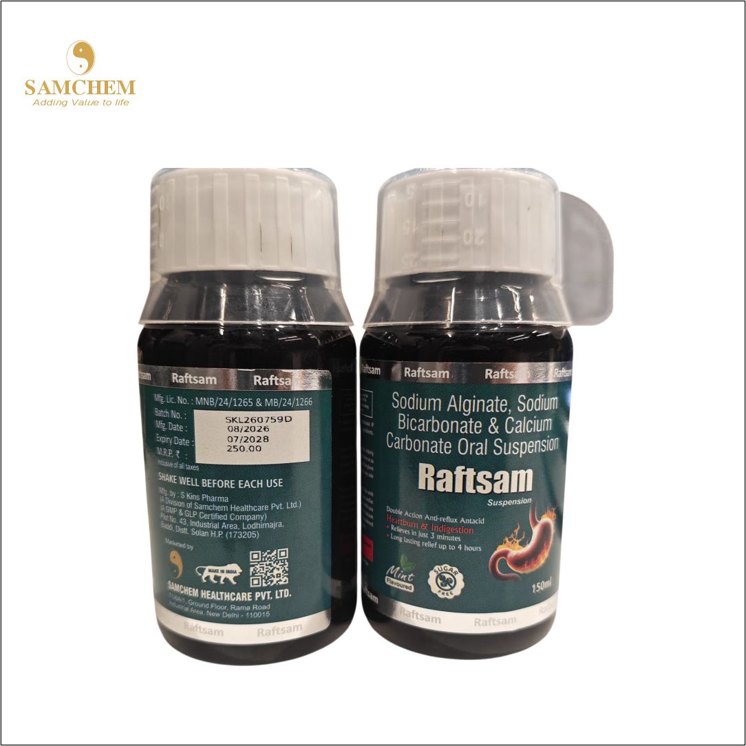 Sodium Alginate, Sodium Bicarbonate & Calcium Carbonate Oral Suspension