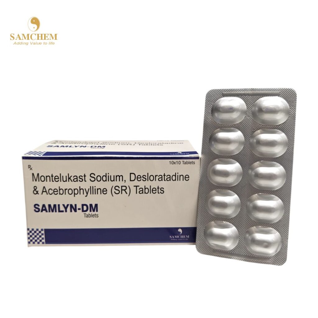 Montelukast Sodium, Desloratadine & Acebrophylline (SR) Tablets